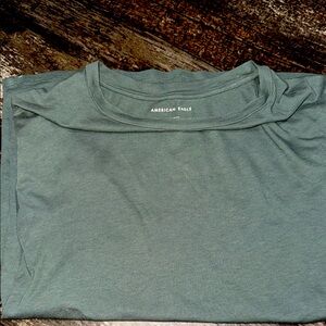 American Eagle Outfitters Men's Teal Short Sleeve Tee